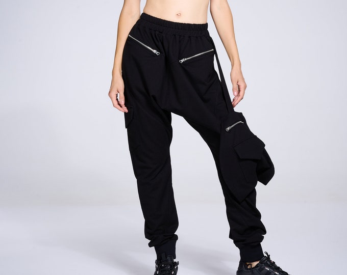 Elastic Waist Pants / Japanese Pants / Streetwear Pants / Oversized Pants / Street Fashion / Metamorphoza / Androgynous Clothing