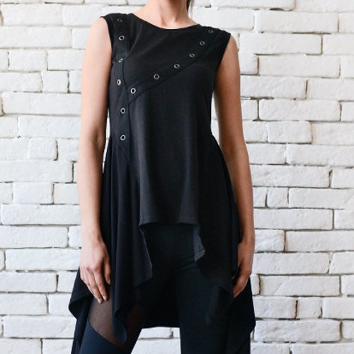Women's Black Tunic Extended (Longer) Vest
