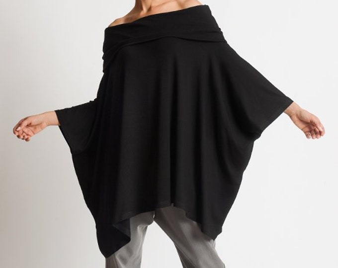 Plus Size Clothing Boho Chic/Asymmetrical Top/Open Shoulder Top/Oversized Top/Oversized Tunic/Boho Tunic Plus Size/Loose Tunic Top METT0110