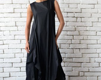 long black loose dress