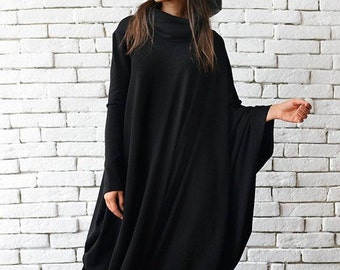 Abito maxi in maglia / Abito da palcoscenico / Abbigliamento d'avanguardia / Caftano a collo alto / Abito maxi in maglia / Abito primaverile / Abito taglie forti