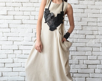Summer Linen Dress Plus Size METD0075