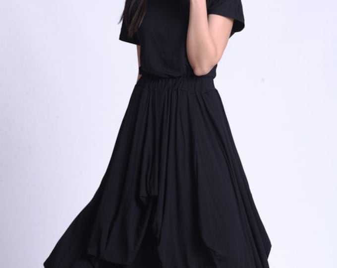 Fit and Flare Long Hooded Dress by METAMORPHOZA METD0168