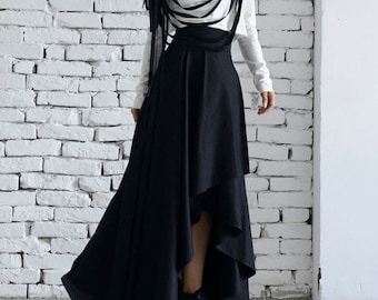 Fall Skirt / Asymmetric Skirt / Evening Skirt / Fall Apparel /First Day of Fall /Plus Size Maxi Skirt /Long Formal Skirt /Asymmetrical Skirt