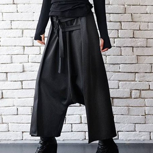 Grey Maxi Pants With Belts/extravagant Oversize Harem | Etsy