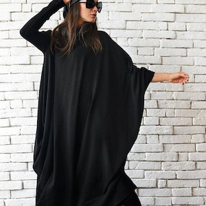 Black Kaftan / Pregnancy Dress / Kaftan Maxi Dress / Everyday Dress / Wool Maxi Dress / Plus Size Dress / Bohemian Maxi Dress / Loose Kaftan