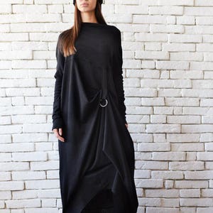 Long Sleeves Kaftan / Oversize Dress / Black Kaftan / Winter Maxi Dress / Maxi Kaftan Dress / Christmas Gift / Witchy Black Dress