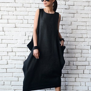 Summer Linen Dress / Boho Linen Dress / Linen Clothing / Plus Size Dress METD0075