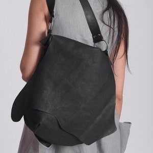 Small Cross Body Bag / Genuine Leather Black Bag METB0011