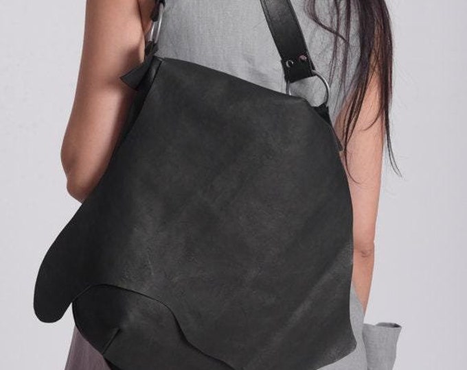 Small Cross Body Bag / Genuine Leather Black Bag METB0011