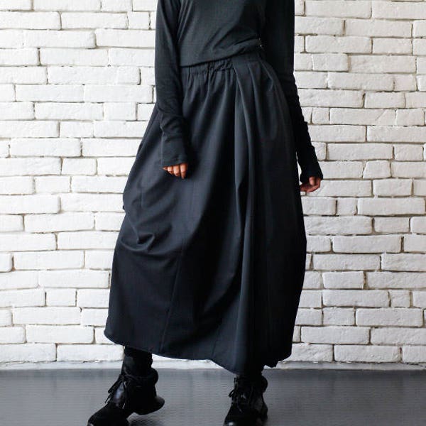 Asymmetrischer Rock / Plus Size Maxi Rock / Minimale Kleidung / Asymmetrischer Rock / Wollrock / Gothic Maxi Rock / Langer Boho Rock / Rock