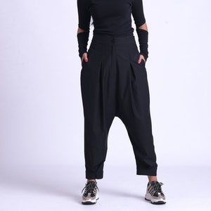 【Anyone more】Vig Black Washing Long Wide Pants Womens Wide Leg Pants Casual High Waist Long Black XL