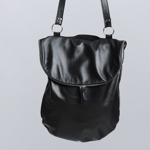 Schwarze Maxi Tasche / Henkeltasche / Große Schultertasche / Große Schultertasche von METAMORPHOZA METB0012