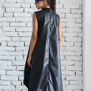 Maxi Black Dress/Black Kaftan Dress/Maxi Pocket Dress/Sleeveless Formal Dress/Oversize Loose Dress/Stage Performance Outfit Dress