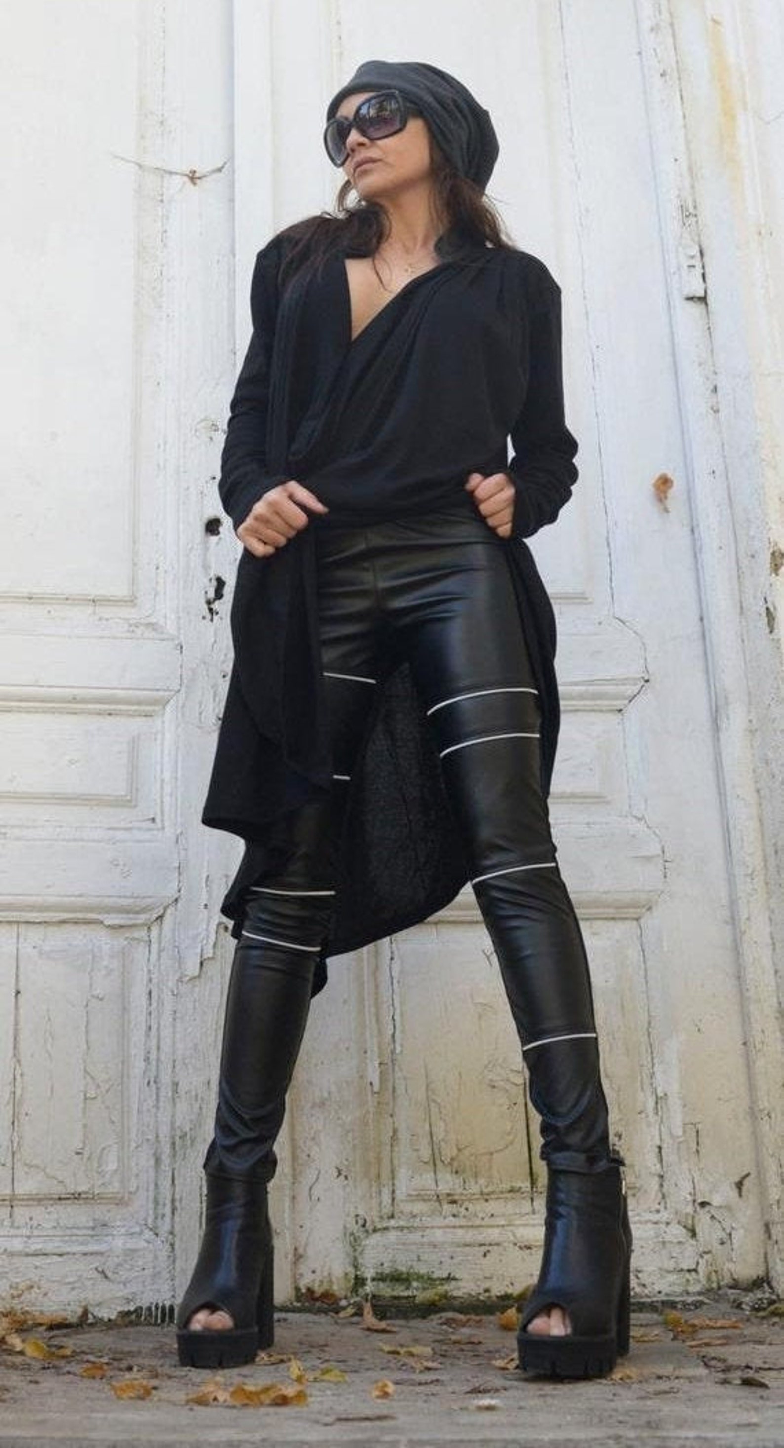 Black Tight Leather pants main image 0