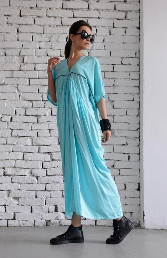 baby blue plus size maxi dress