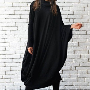 Plus Size Maxi Dress/oversize Black Dress/long Loose Kaftan/plus Size ...