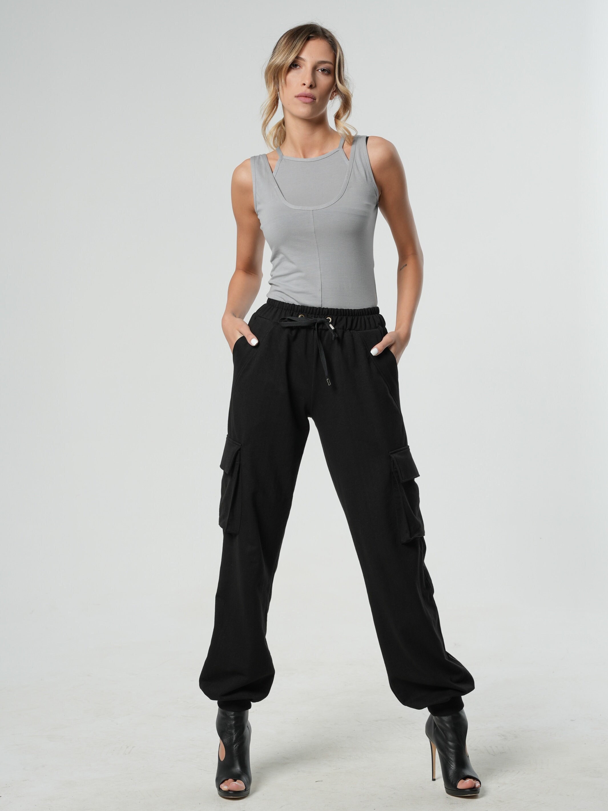 Buy Black Cargo Pants Women Online In India -  India