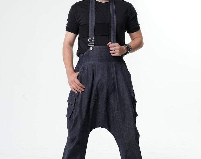 NEW Mens Jumpsuit / Men Romper / Denim Jumpsuit