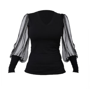 SATSUKI NAKAMURA | 明日発売のVELOR PIPING SHEER BLOUSE🌚 首