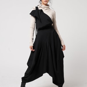Long Black Pinafore Dress - Etsy