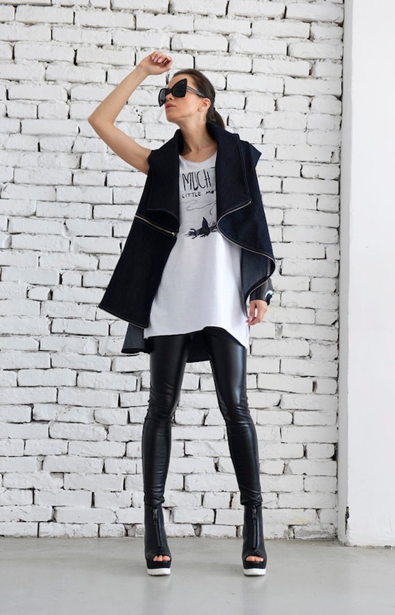 plus size sleeveless denim jacket