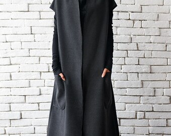 long coat sleeveless