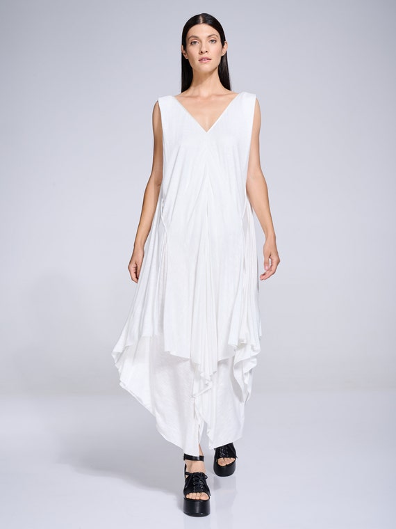 Vestido blanco de talla grande / Vestido Maxi de caftán / - Etsy España Vestido blanco de talla grande / Vestido Maxi de caftán / - Etsy España