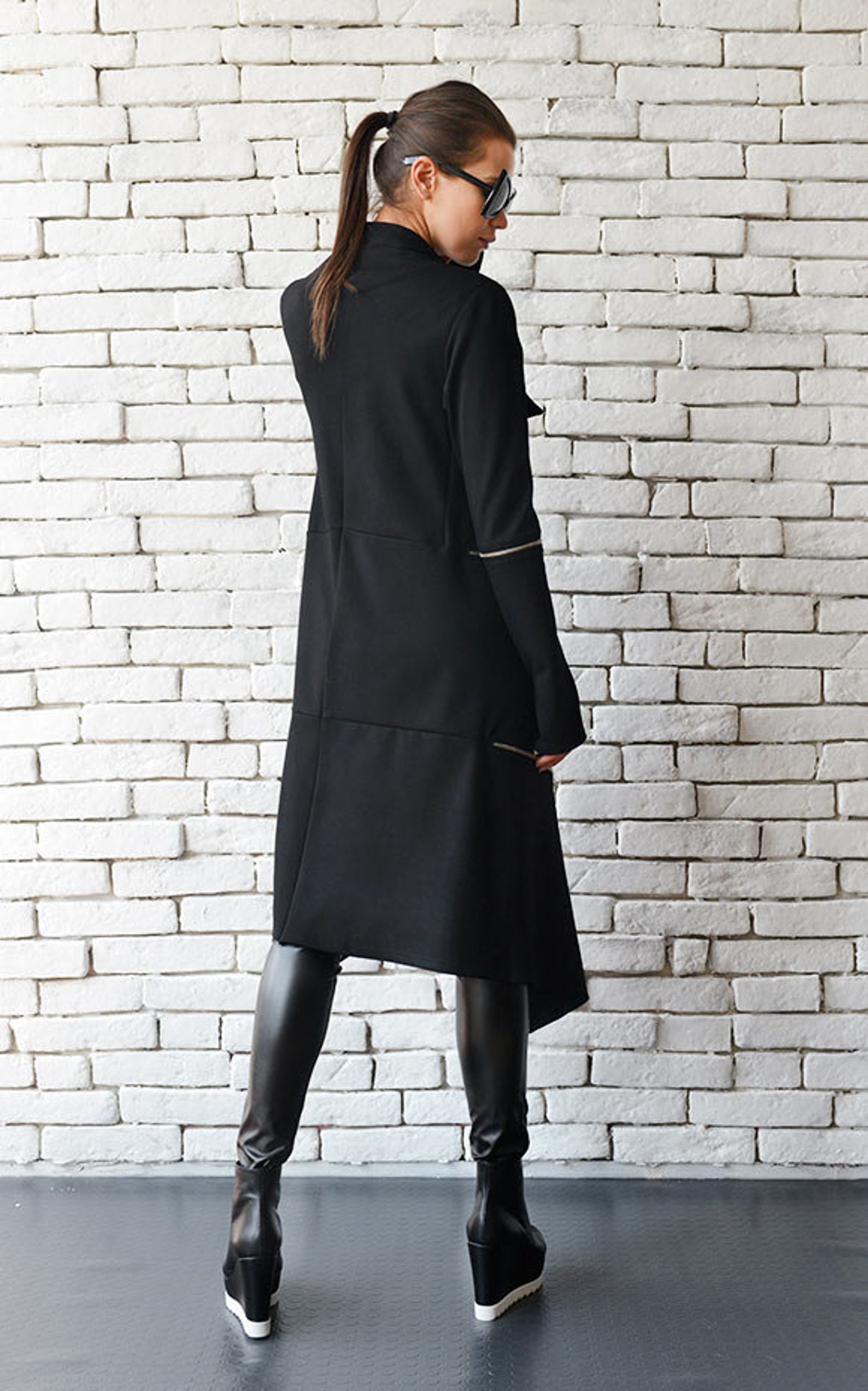 Loose Mid-length Slanted Jacket main image 1