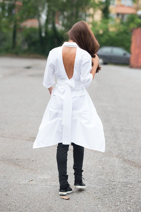 Cotton Womens Shirt/asymmetric Shirt 