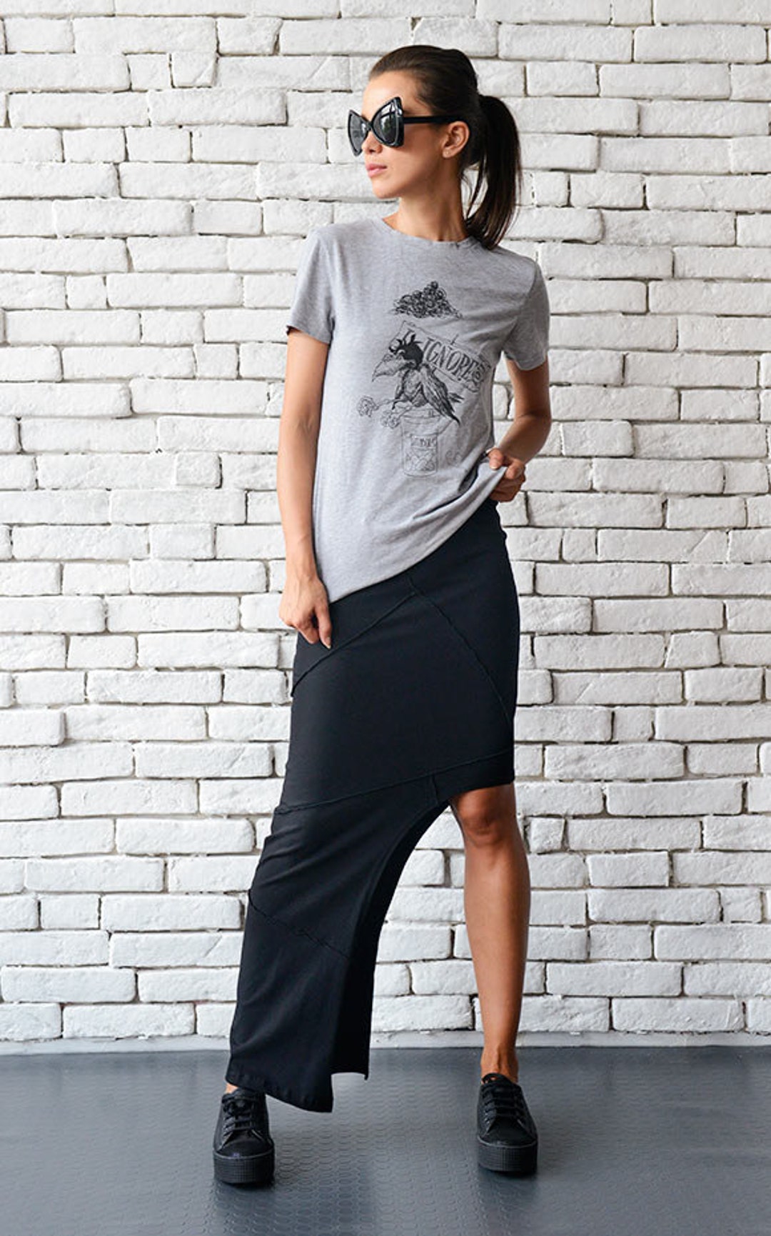 スカート ASYMMETRICAL SKIRT IN LIGHTWEIGHT TAILORED WOOL Lightweight Wool Gabardine Asymmetrical Skirt Woman | Jil