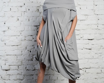 Grey Maxi Dress / Cute Maxi Dress / Plus Size Kaftan / Cotton Kaftan Dress / Kaftan Maxi Dress / Oversize Dress / Asymmetric Hem Dress