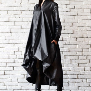 Maxi Black Dress / Long Sleeve Asymmetric Dress / Black Kaftan - Etsy