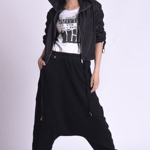 Women Cropped Jacket with Hood / Everyday Casual Short Raincoat by Metamorphoza METC0090 image 9