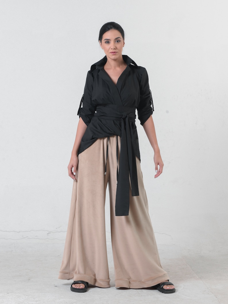 Asymmetric Shirt/ Maxi Tunic/ Asymmetric Tunic/ Minimal Clothing/ Belted Shirt/ Plus Size Tunic/ Maxi Top/ Kaftan Shirt/ Plus Size 24 image 2