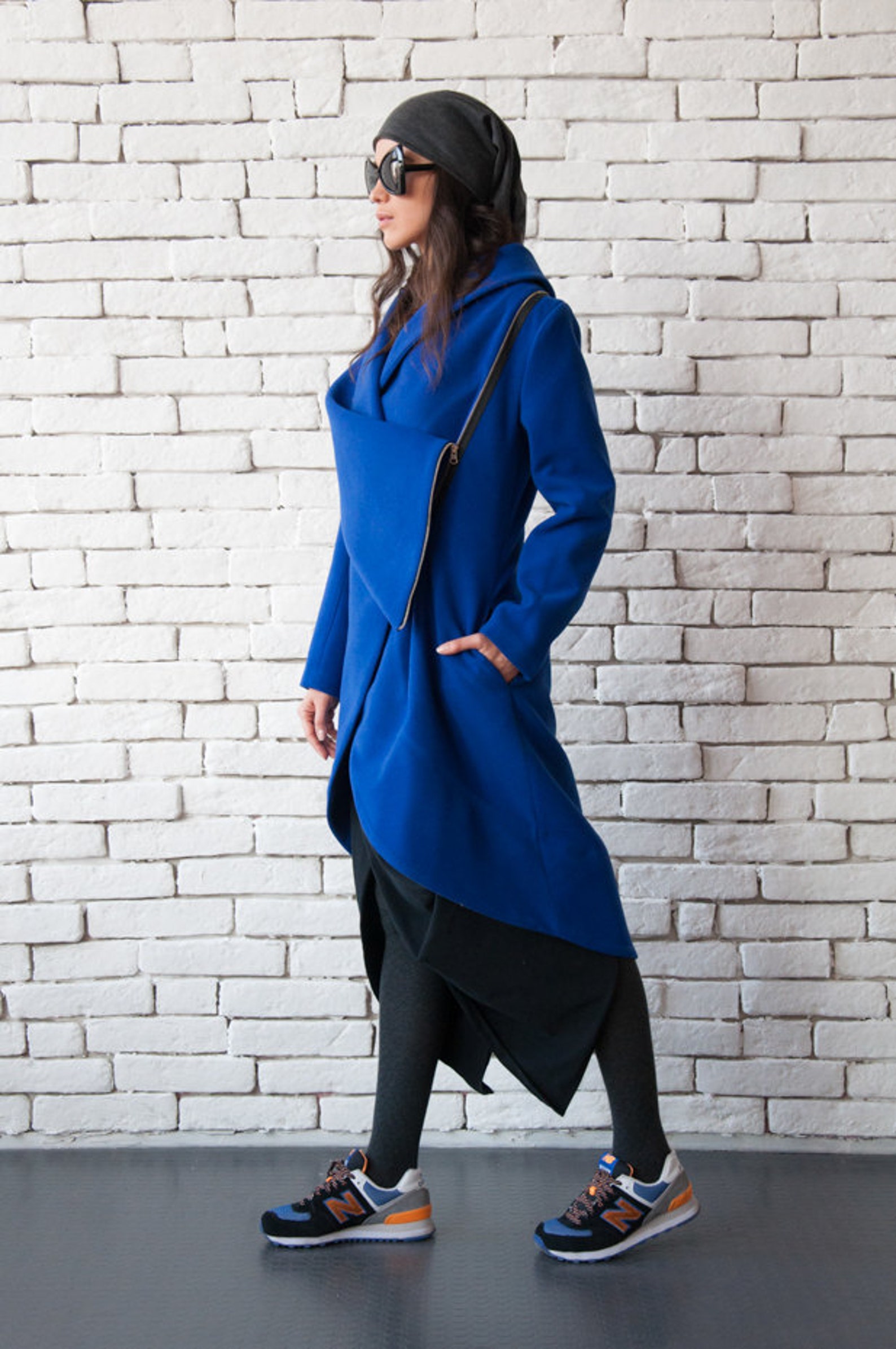 Blue Long Coat/royal Blue Loose Jacket/extravagant Large Etsy
