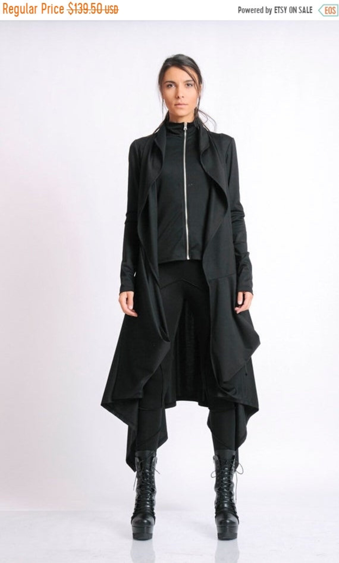 Black Asymmetric Coat/Extravagant Loose Jacket/Black Oversize | Etsy