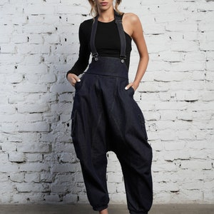 Plus Size Jumpsuit / Loose Jumpsuit / Oversized Jumpsuit / Denim Romper / Summer Jumpsuit / Wide Leg Jumpsuit / Casual Jumpsuit / Jumpsuit image 1