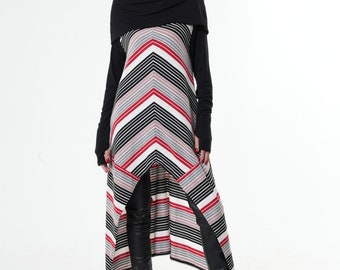 Asymmetrical Tunic / Off Shoulder Tunic / Colorful Tunic / Fall Tunic METT0252