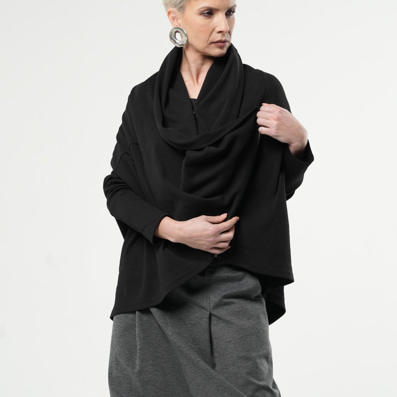 Asymmetric Merino Wool Cardigan main image 0