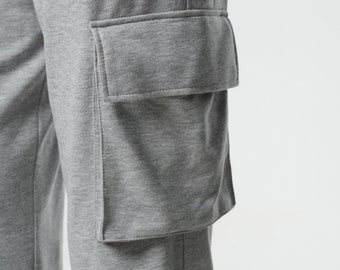 theredthread ♡ S pocket pants long grey Cargo Pants Women / Streetwear Pants / Techwear Pants