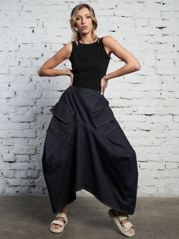 Plus Size Long Denim Skirt – Buddhatrends