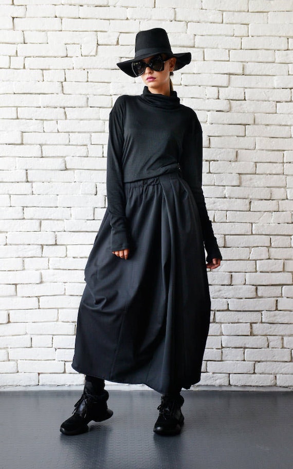 Asymmetric Skirt / Plus Size Maxi Skirt / Minimal Clothing / - Etsy