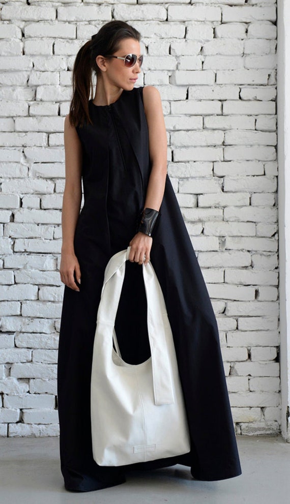 Plus Size Maxi Dress/loose Kaftan/casual Sleeveless Dress/front