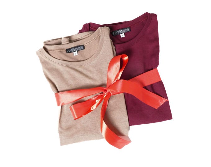 Soft Knitted Tops Set / Long Sleeve Casual Blouse / Practical Tops Bundle - METT0271