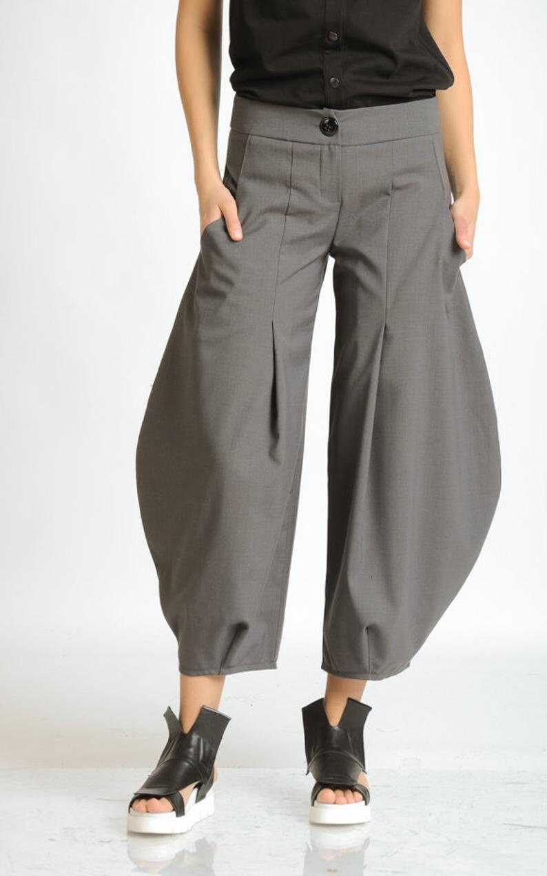 Black Loose Pants/plus Size Maxi Pants/long Black Pants/wide - Etsy