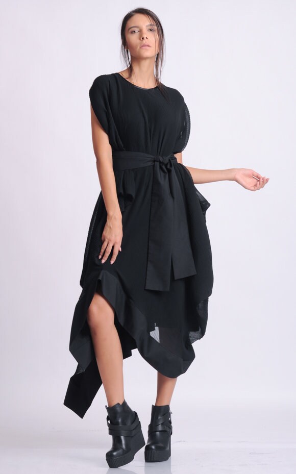black tunic dress plus size