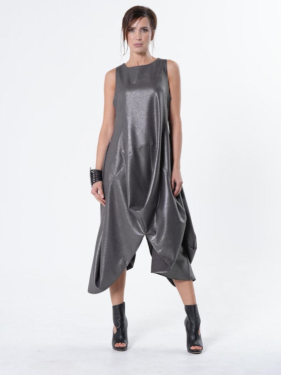 Metallic Sleeveless Dress - Long Party Silver Dress METD0270 - Etsy Metallic Sleeveless Dress - Long Party Silver Dress METD0270 - Etsy