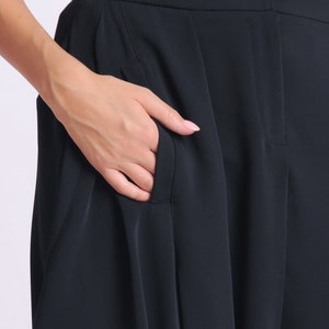 Black Drop Crotch Pants/loose Maxi Pants/comfortable Plus Size Pants ...