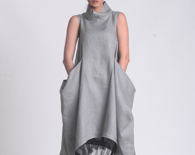 Plus Size Boho Linen Dress by METAMORPHOZA
